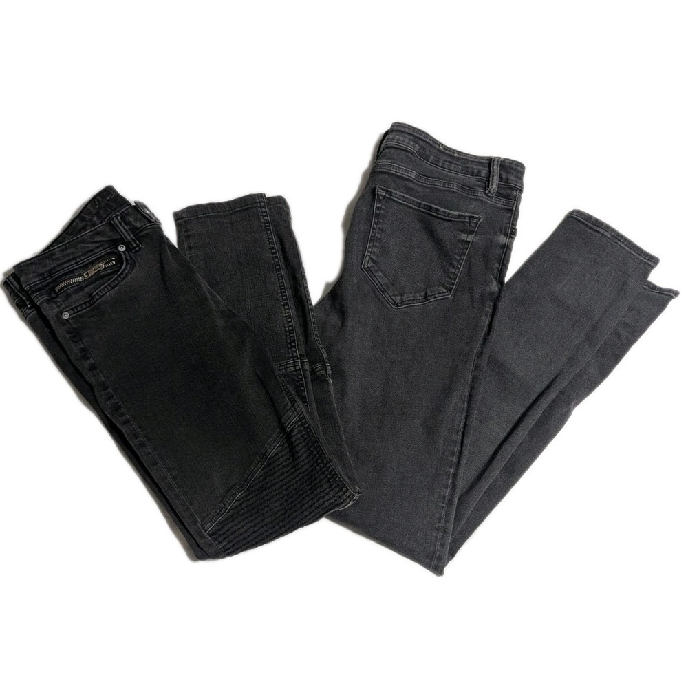 AllSaints BUNDLE! Biker Moto &‎ Mast Skinny Black Denim Jeans W30 W31